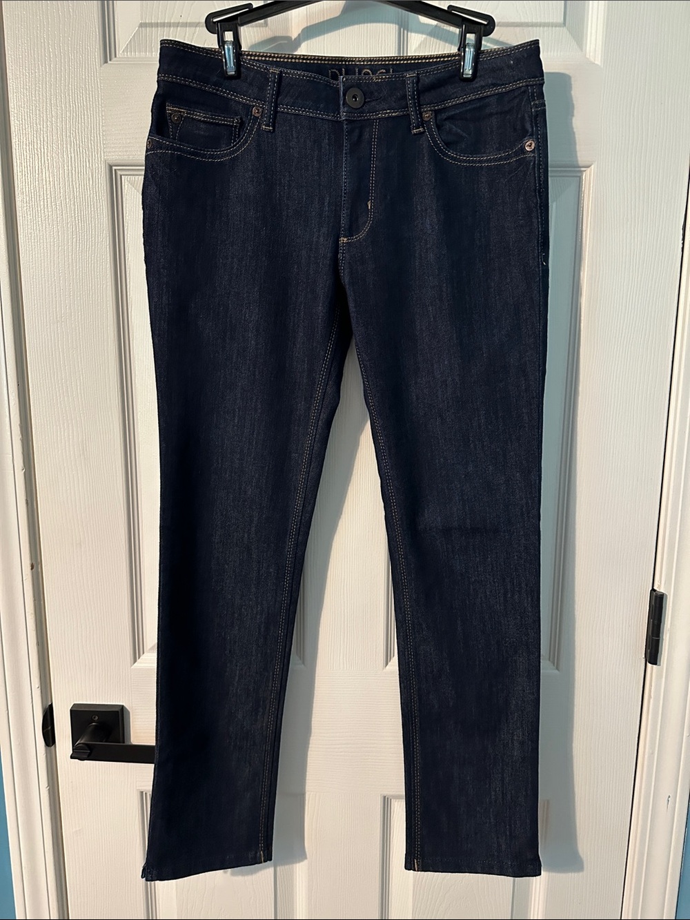 DL1961 Angel Mid-Rise Skinny Ankle Jeans, Crush Wash, Size 29